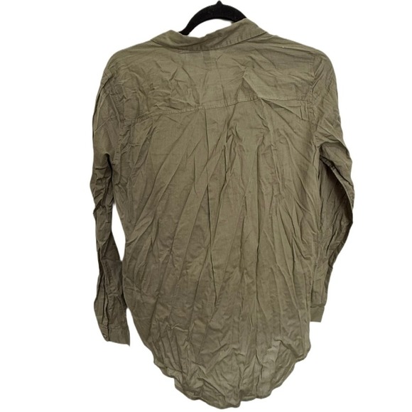 H&M Divided Olive Green Button Up Long Sleeve Women's US 6 EUR 38 NWT - Picture 2 of 5